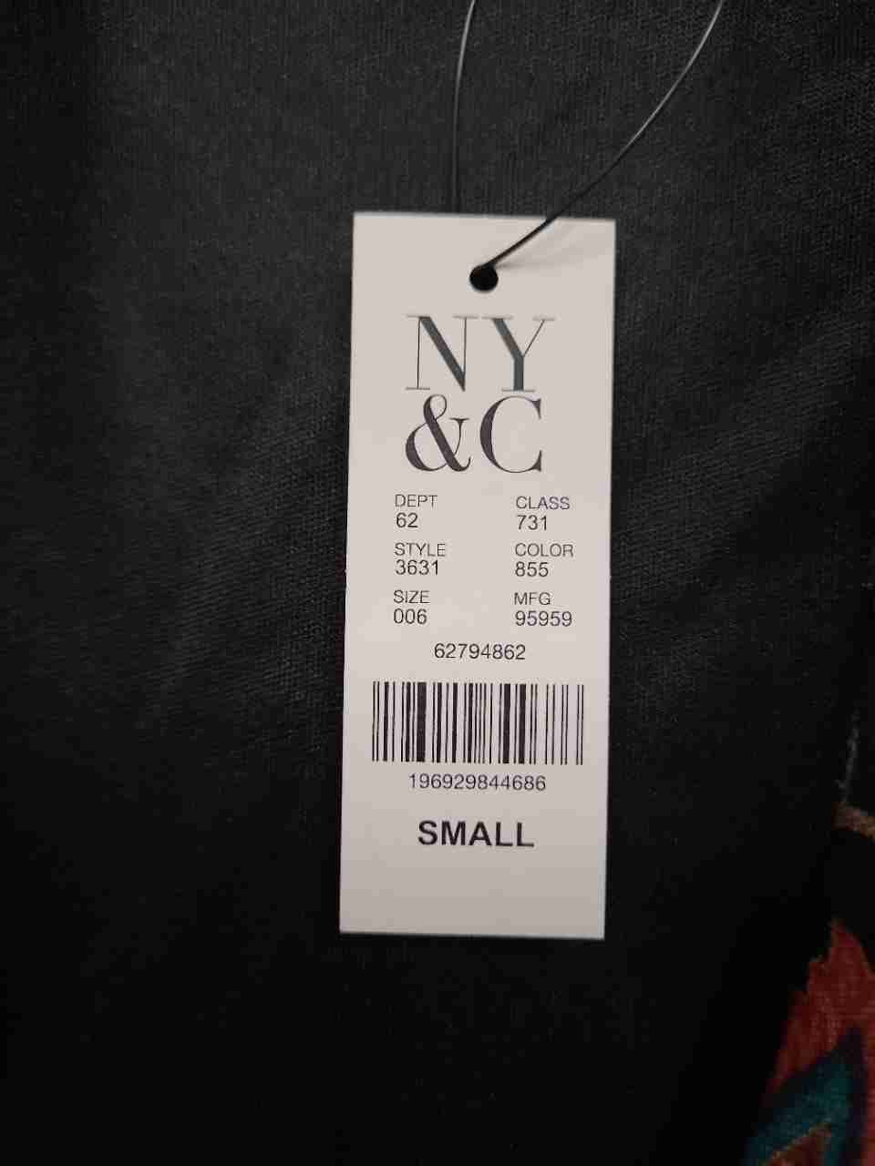 New York & Company Women's Paisley Wrap Dress Black Multicolor NWT Sz S
