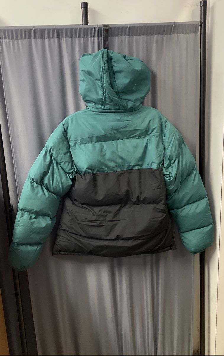 Operation Warm Green Black Colorblock Hooded Puffer Parka Jacket NWT Sz M