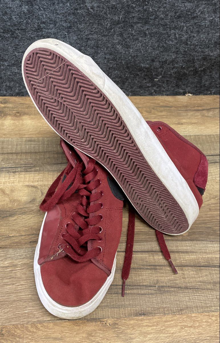 Nike SB Blazer Court Mid Dark Beetroot Black Canvas Sneakers Men's Size 10
