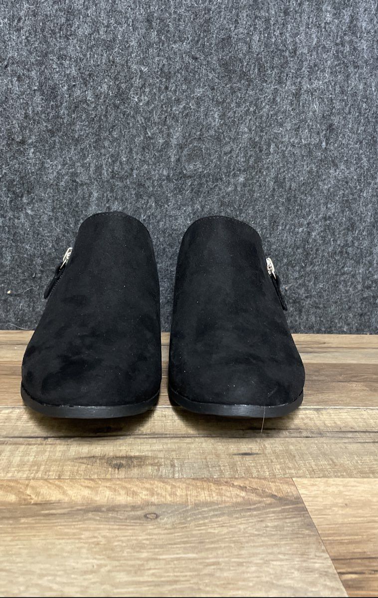 Dr. Scholl's Brief Black Microfiber Suede Ankle Booties Women's Size 9.5 W