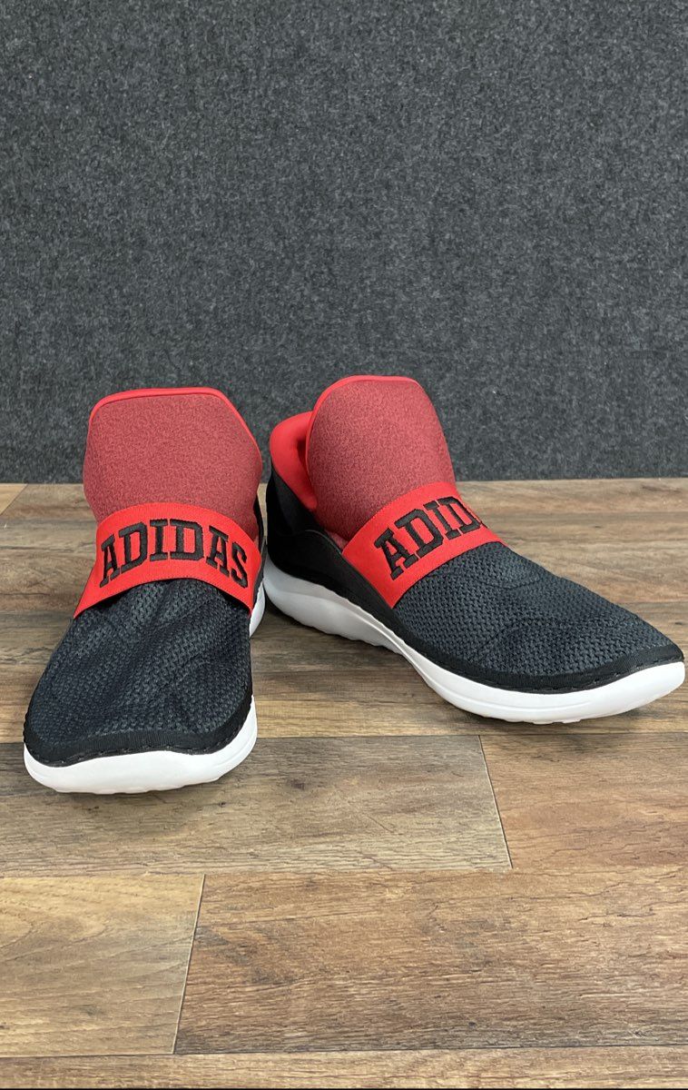 Adidas Cloudfoam Lite Racer Adapt Black Red Slip-On Men's Shoes Size 13