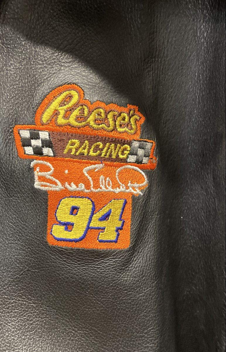 Vintage Y2K Gear For Sport Reese's Racing Bill Elliott 94 Leather Jacket XL