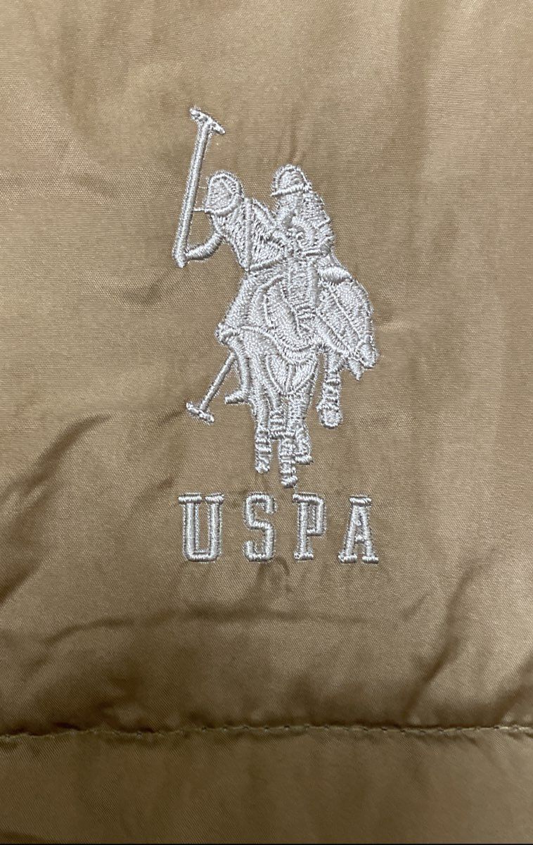U.S. Polo Assn. Men's Tan Signature Puffer Vest Full Zip Size Medium