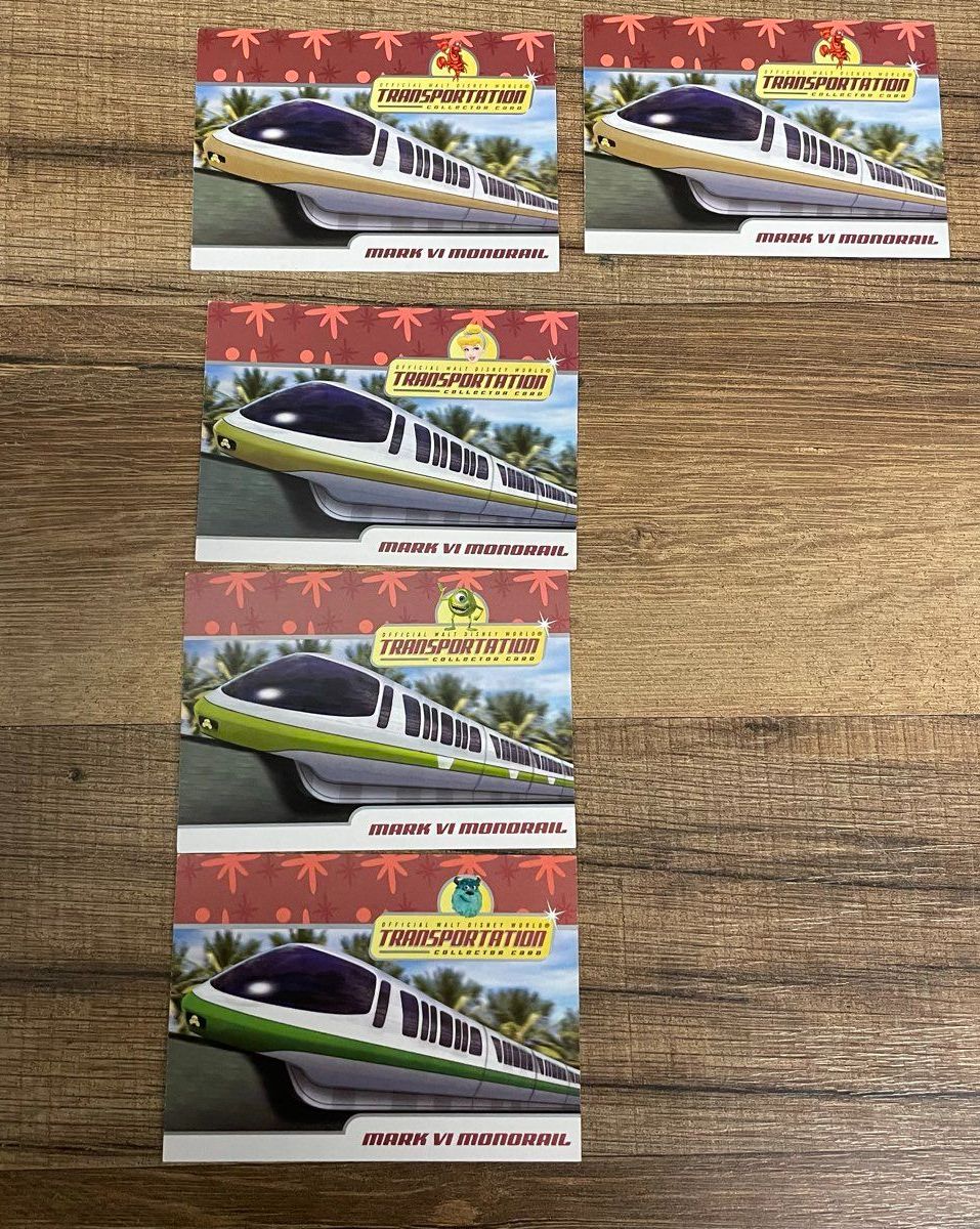 Walt Disney World Transportation Collector Cards Lot of 10 Monorail & Bus