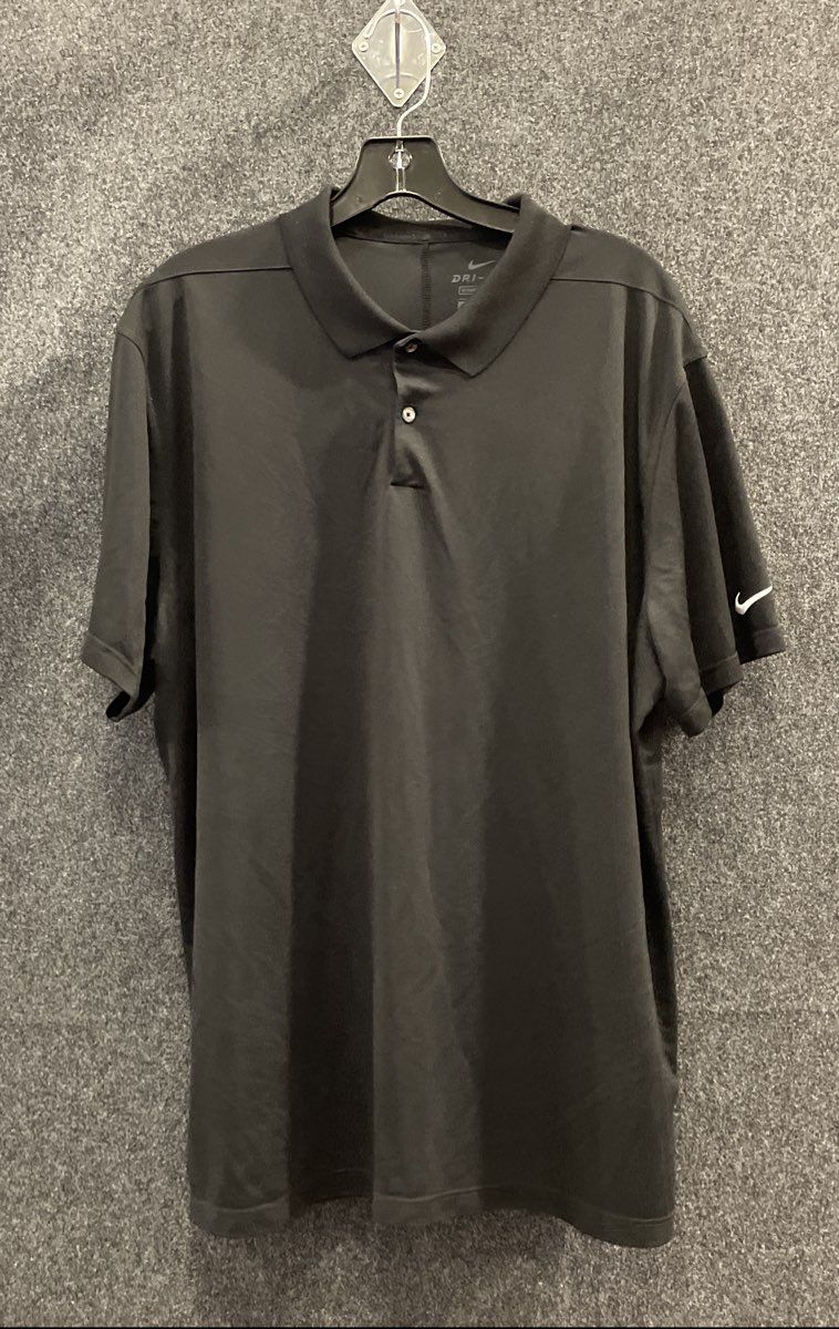 Nike Men's Black Dri-FIT Standard Fit Short Sleeve Polo Shirt Size XL