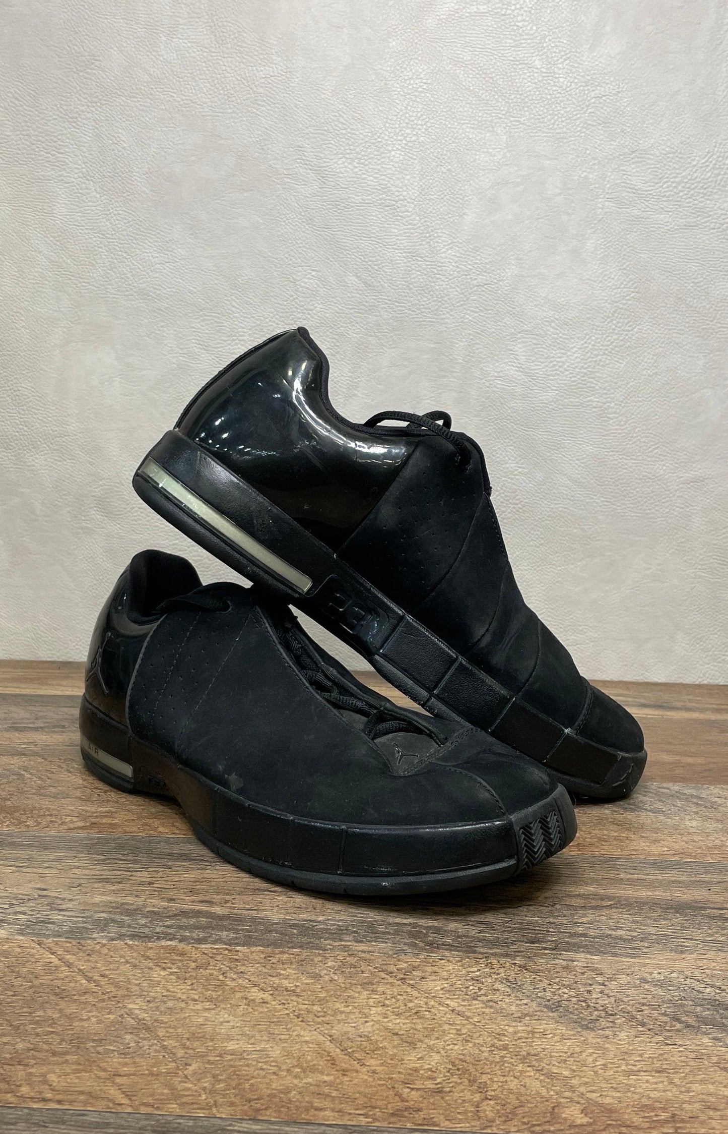 Nike Jordan Team Elite II Low Triple Black Basketball Shoes Men's Size 11
