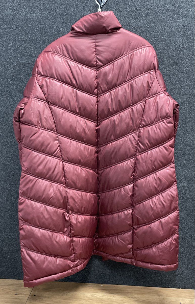 C.S. New York by Coffeeshop Women's Burgundy Sherpa Lined Puffer Coat Sz 1X