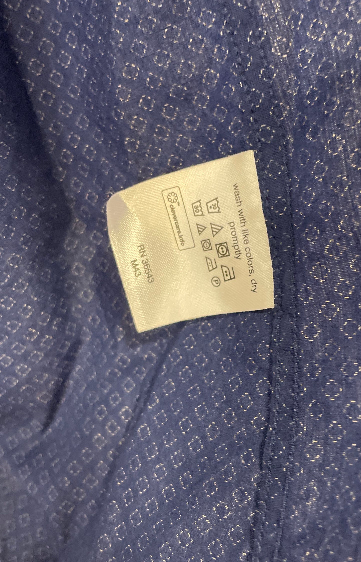 Michael Kors Men's Blue Geometric Slim Fit Untucked Button Down Shirt Sz XL