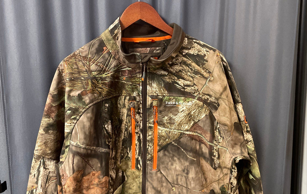 Field & Stream Men's Camo Jacket Mossy Oak Break Up Country NoScent Sz L