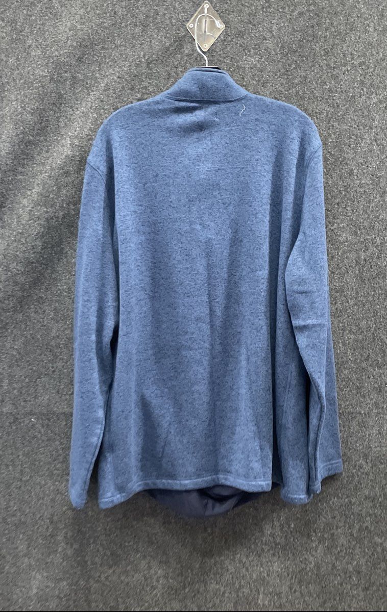 Croft & Barrow Men's Blue Heather Quarter Zip Fleece Pullover Jacket Sz XL