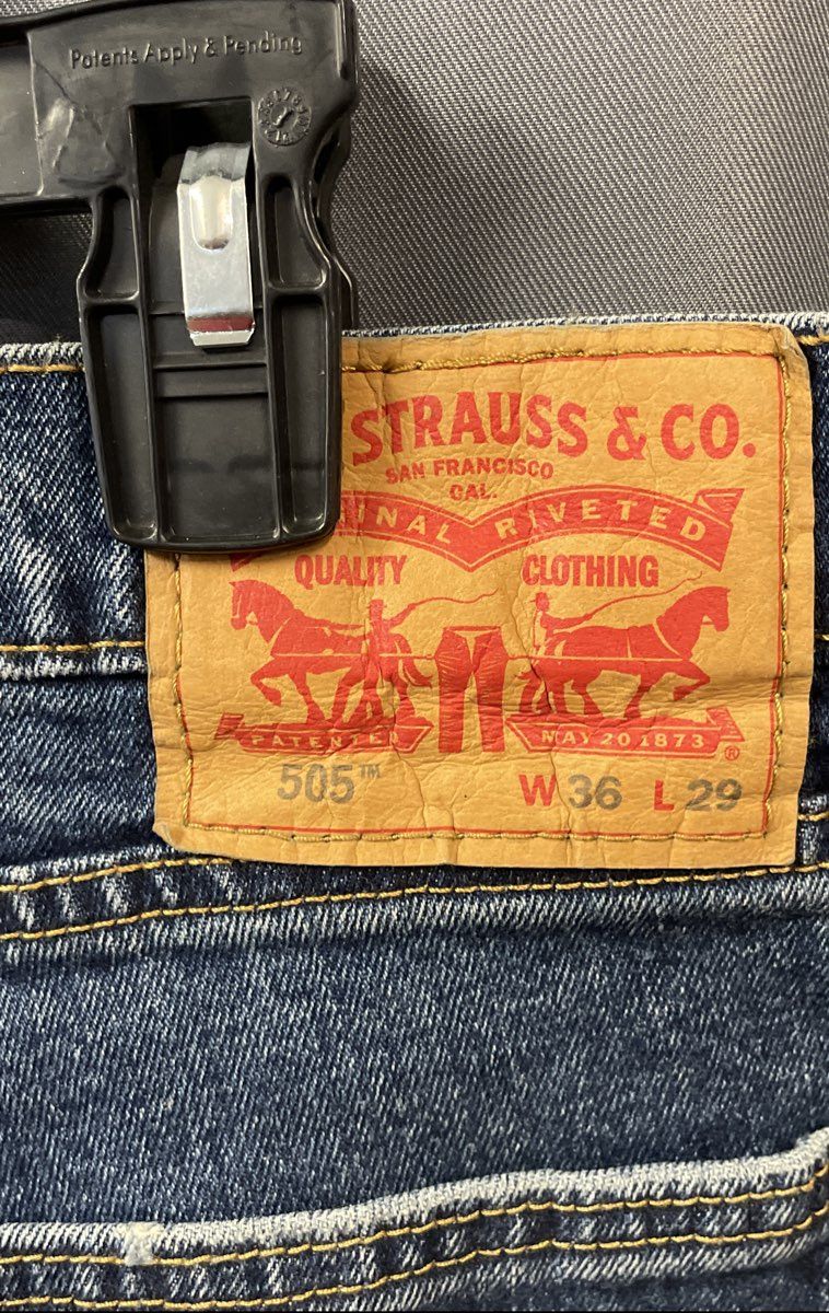 Levi's Men's 505 Regular Fit Blue Stretch Straight Leg Jeans Sz 36x29 NWT