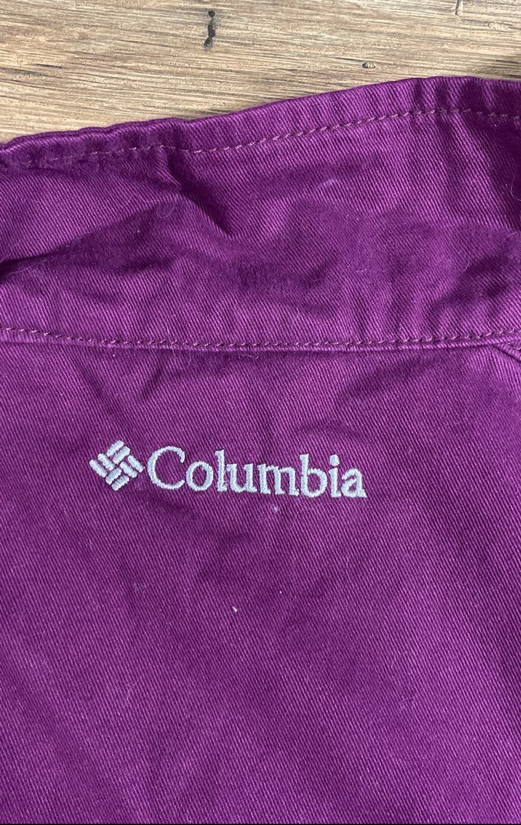 Columbia Women's Purple Full Zip Cotton Utility Vest Cargo Pockets Vented Sz XL