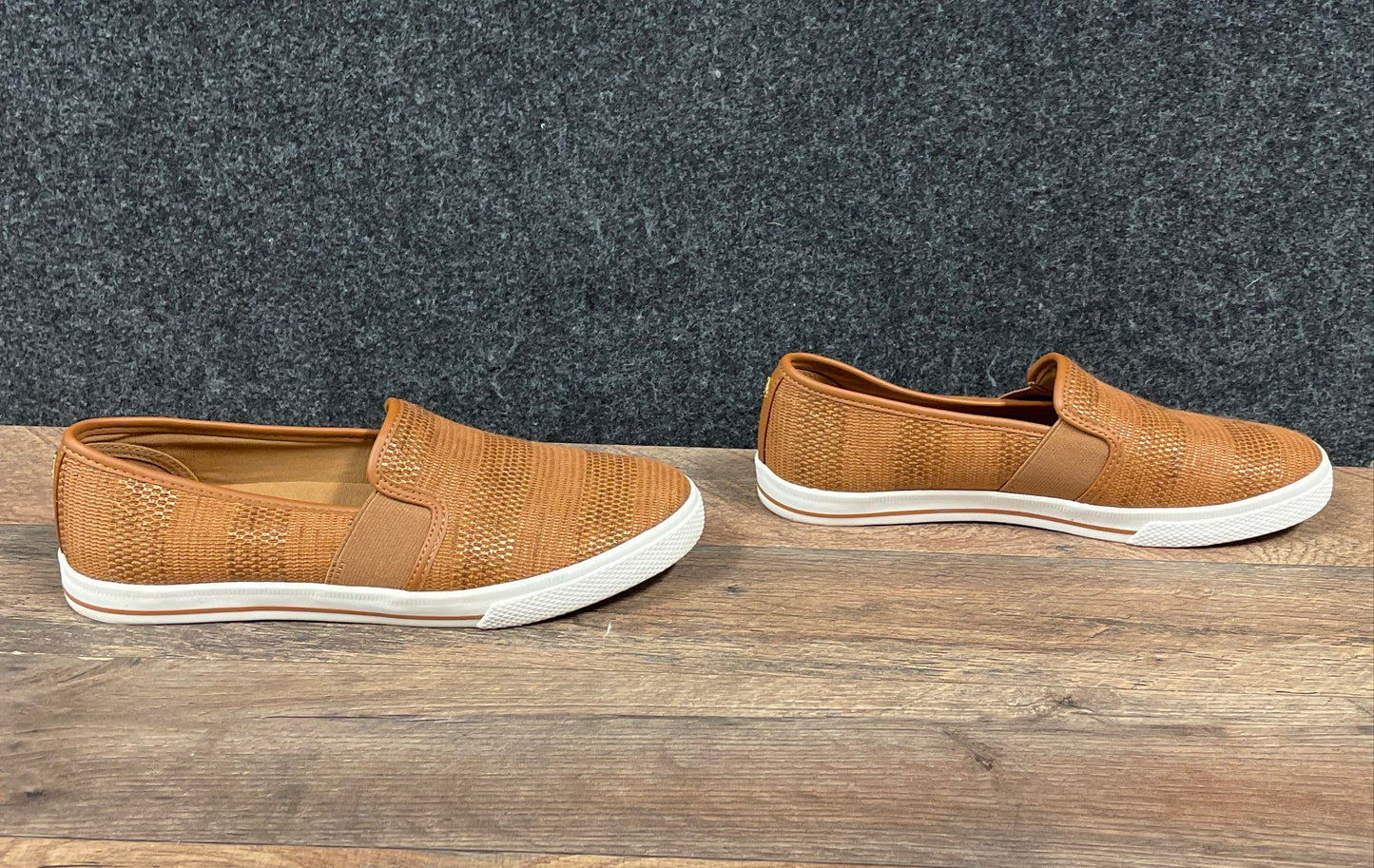 Lauren Ralph Lauren Jinny Tan Woven Slip On Sneakers Women's Size 9