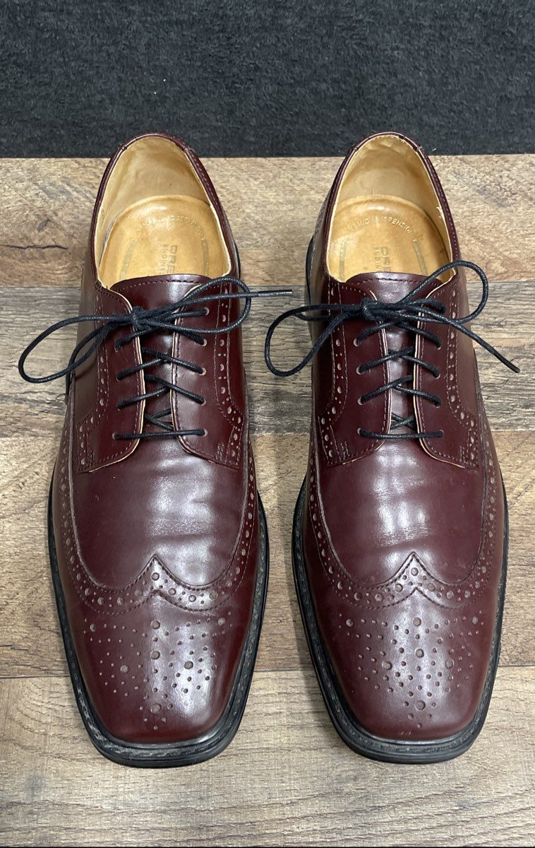 Rockport DresSports Burgundy Leather Wingtip Brogue Oxford Shoes Size 9M