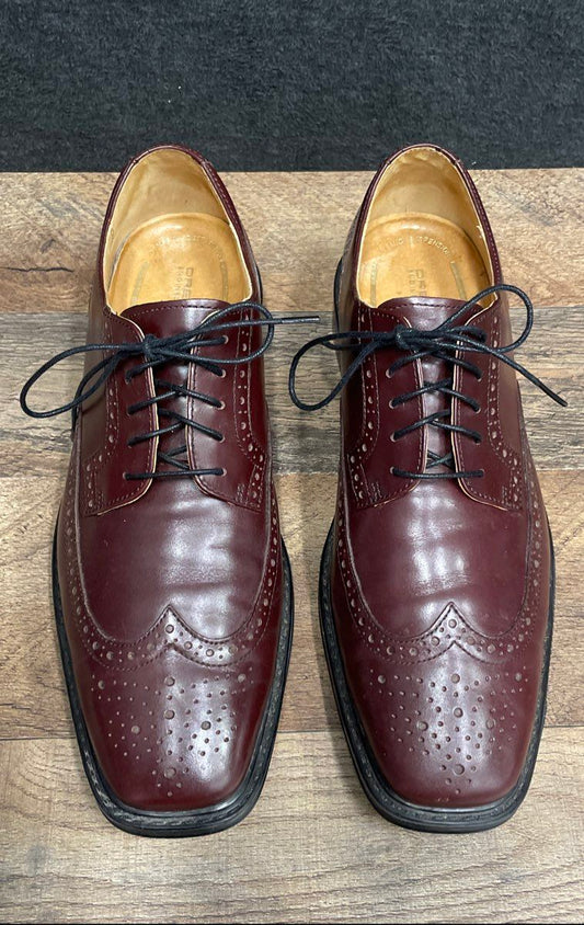 Rockport DresSports Burgundy Leather Wingtip Brogue Oxford Shoes Size 9M