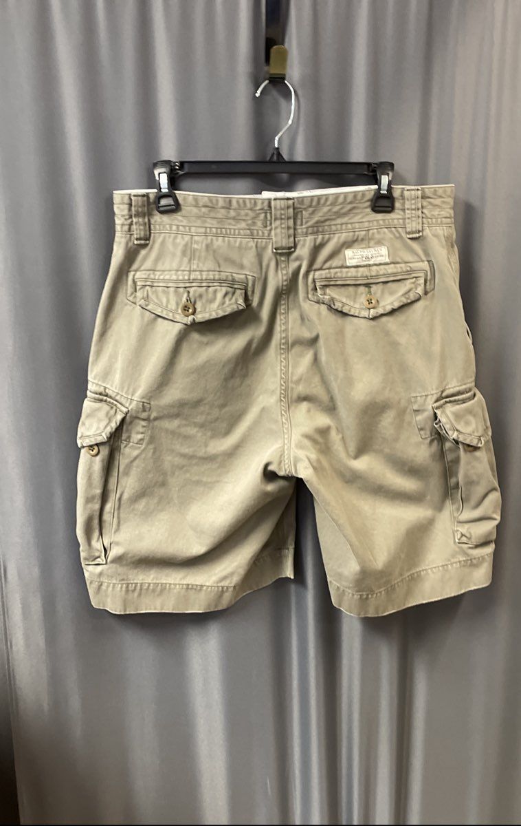 Ralph Lauren Men's Olive Green Classic Polo Chino Cargo Shorts Sz 33