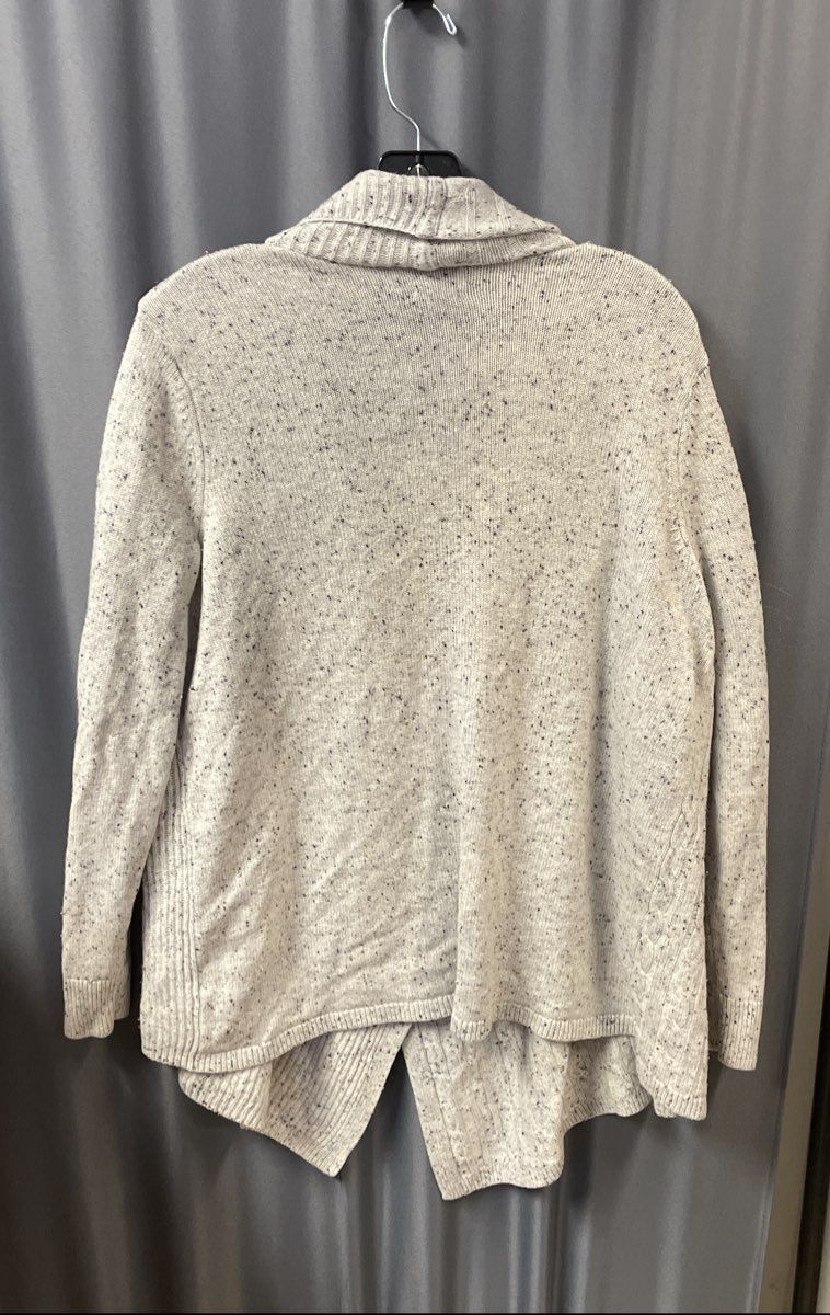 Vineyard Vines Women's Gray Speckled Wool Cashmere Wrap Cardigan Size L