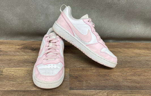 Nike Court Borough Recraft Low White Pink Foam Youth Sneaker Sz 5Y DV5456-105