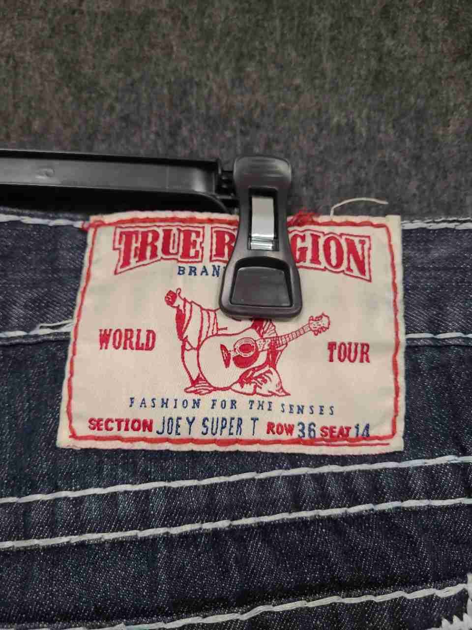 Vintage Y2K True Religion Men's Joey Super T Jeans Blue Flare Sz 36