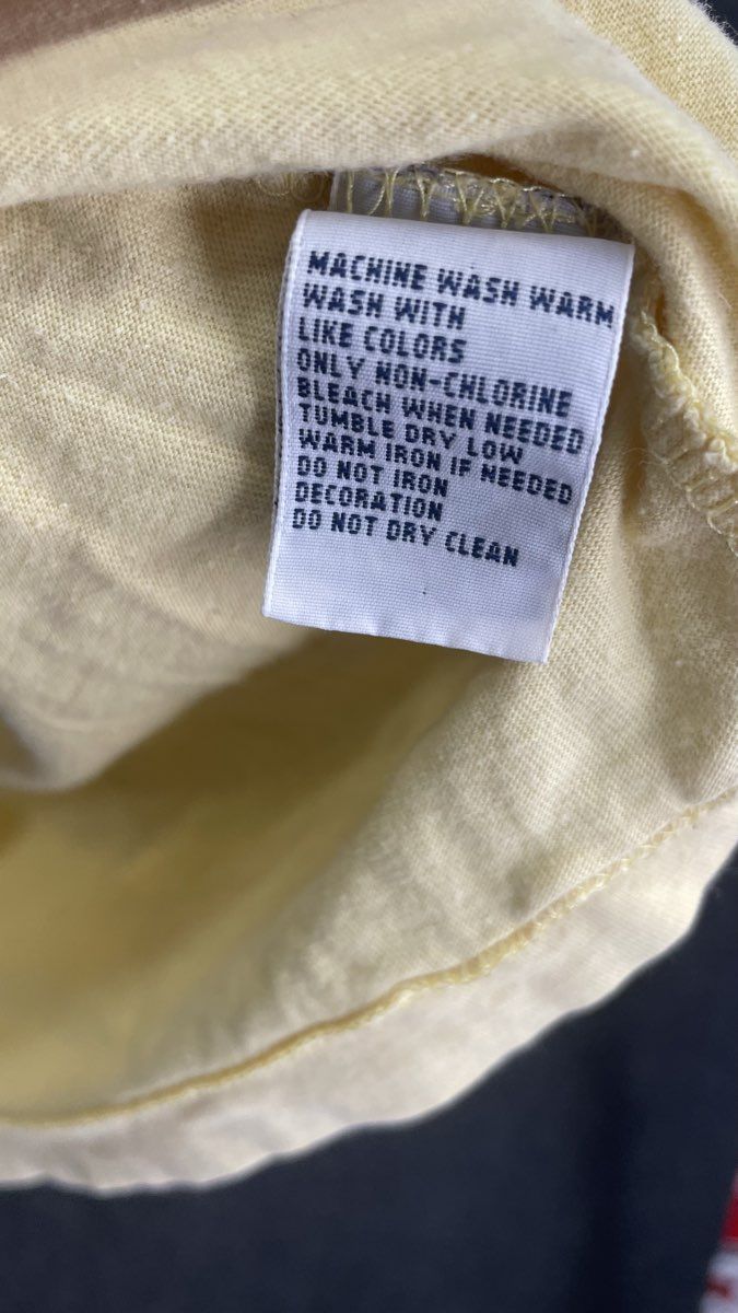 Polo Ralph Lauren Men's Yellow Cotton V-Neck Short Sleeve Pony Logo Tee Sz M