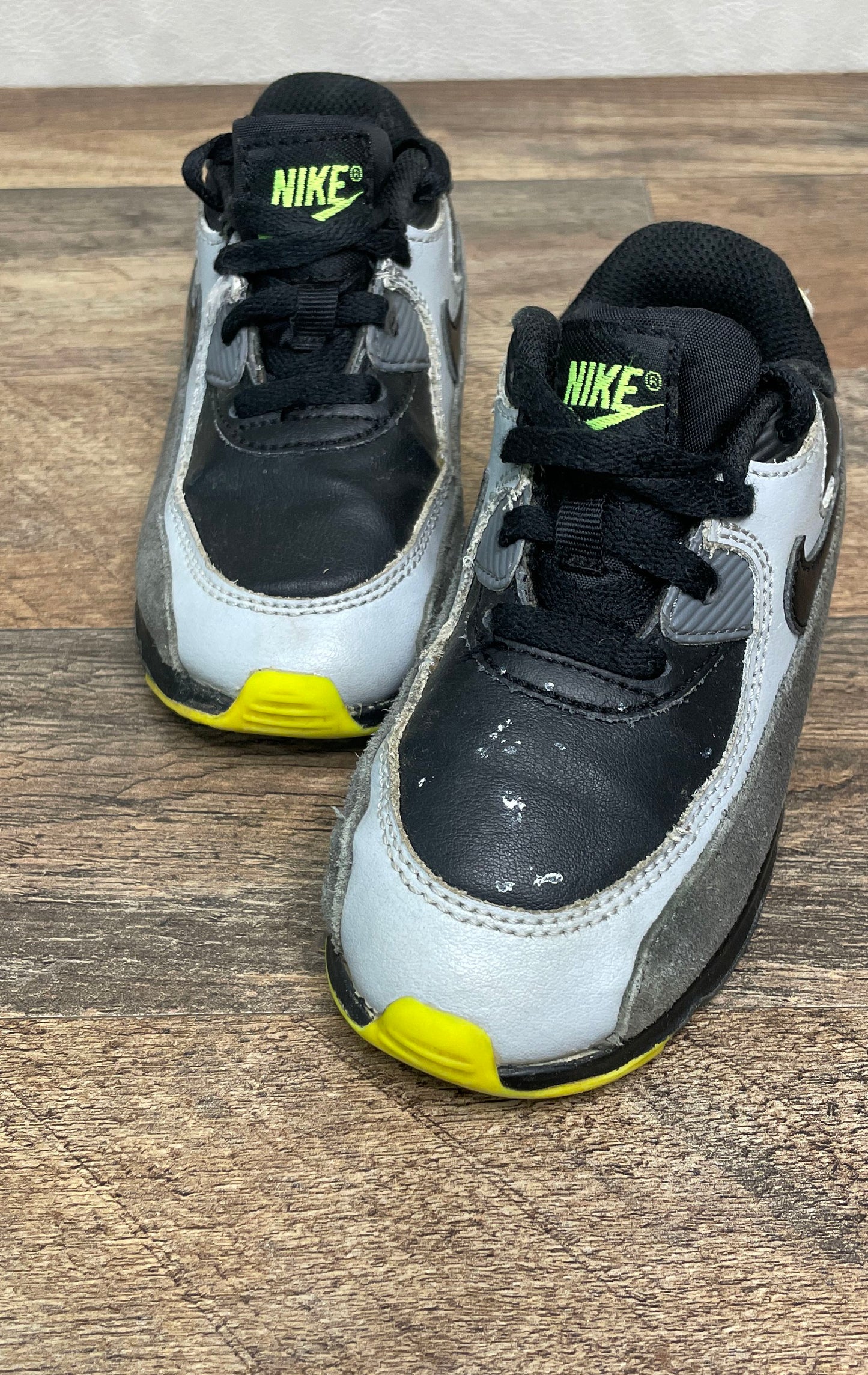 Nike Air Max 90 Black Volt Anthracite Toddler Sneakers Size 9C