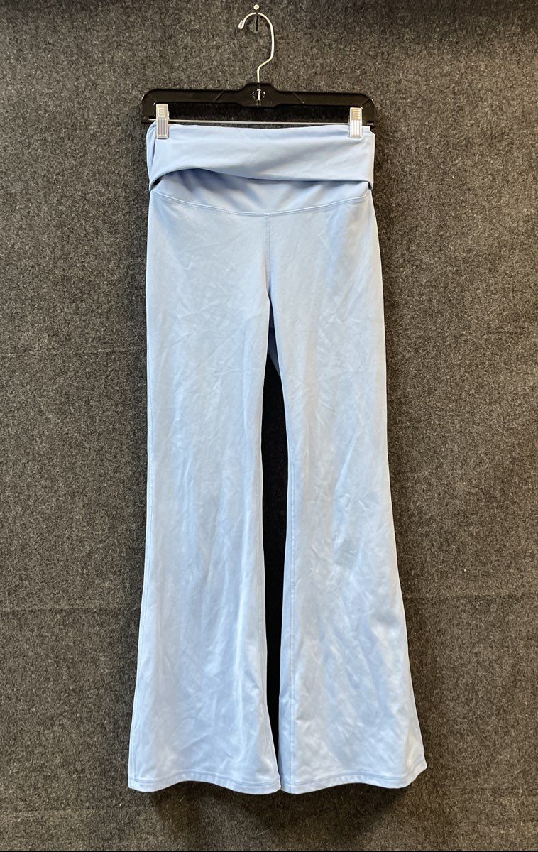 Yogalicious Women's Lux Florence Flare Pants Light Blue Stretch Sz M