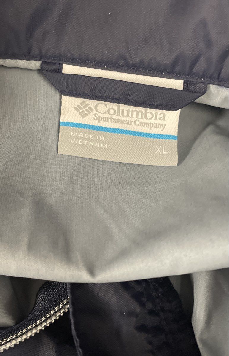 Columbia Women's Switchback III Rain Jacket Navy Blue Packable Hooded Sz XL