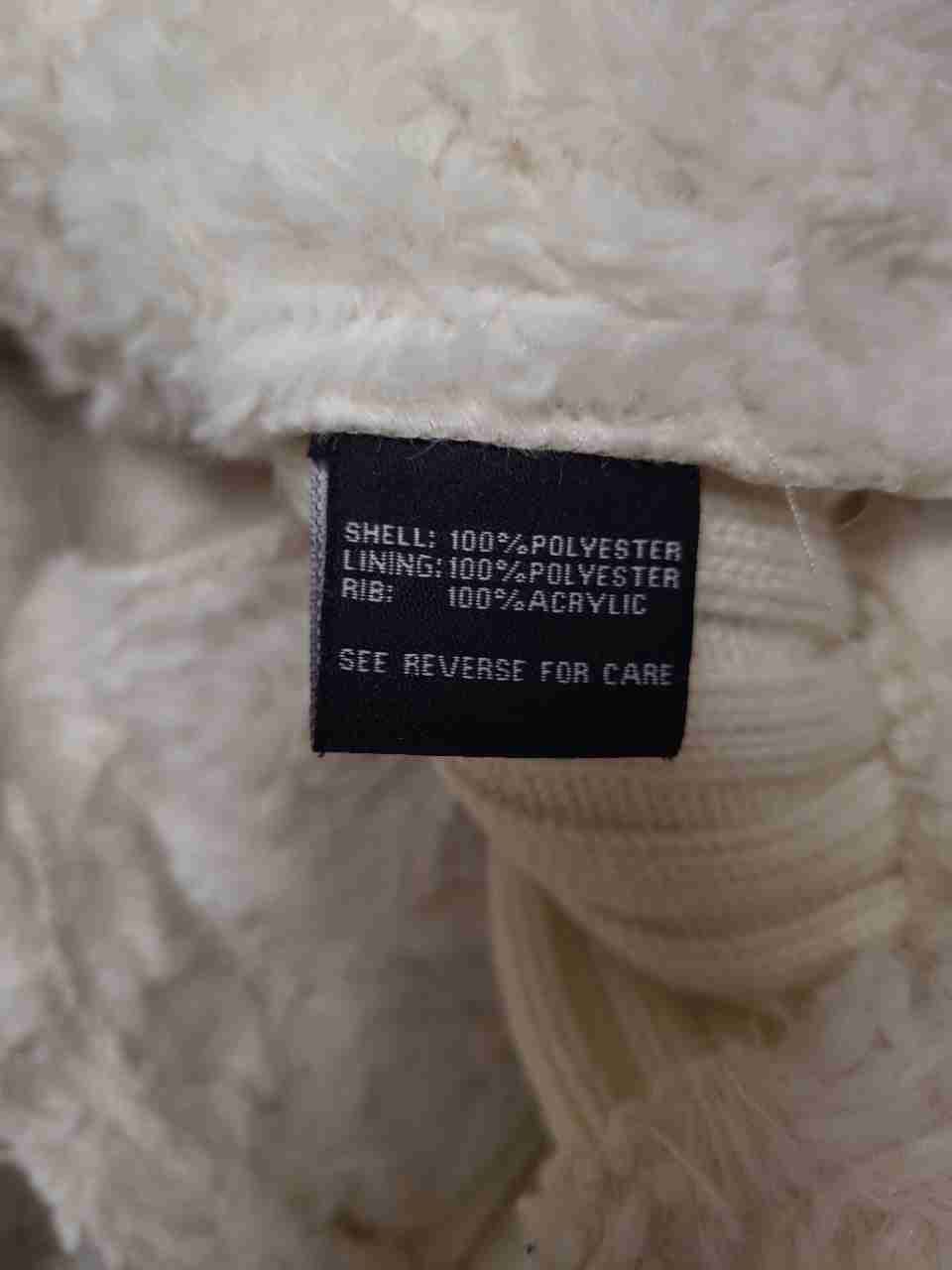 Sugarfly Women's Cream Faux Shearling Asymmetrical Zip Moto Jacket Sz S