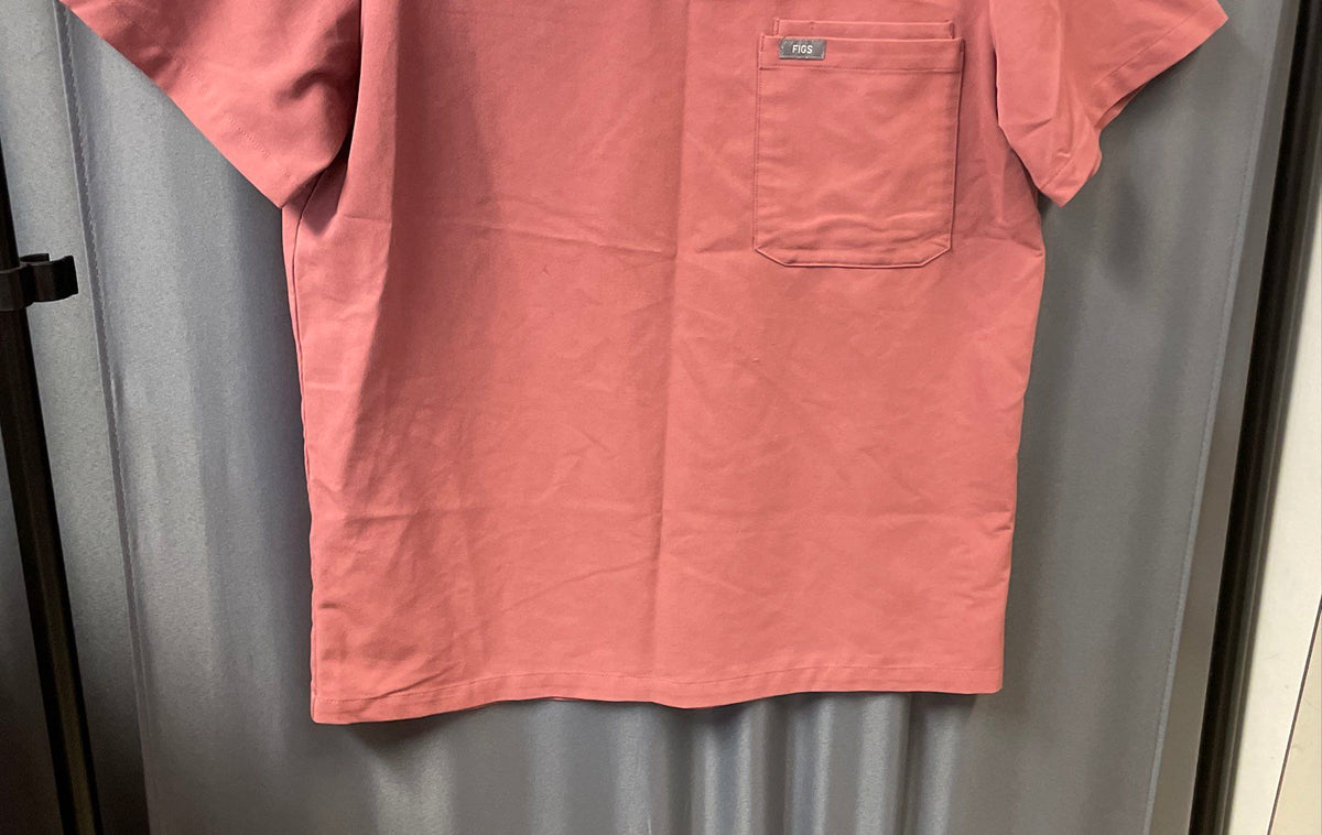 FIGS Men's Leon Technical Collection Brick V-Neck Scrub Top Sz M