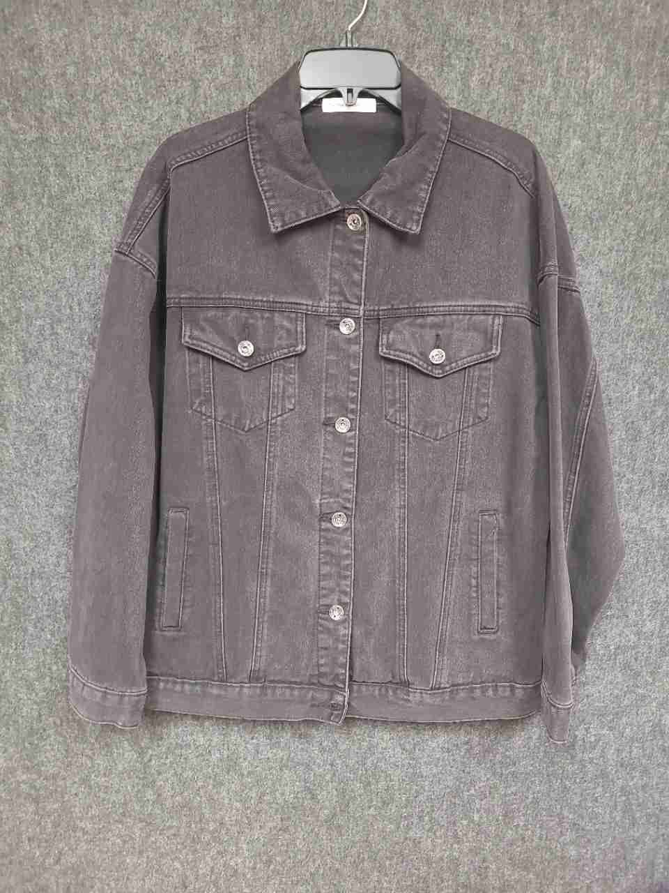 CantonWalker Women's Faded Black Denim Waler Jacket Size M