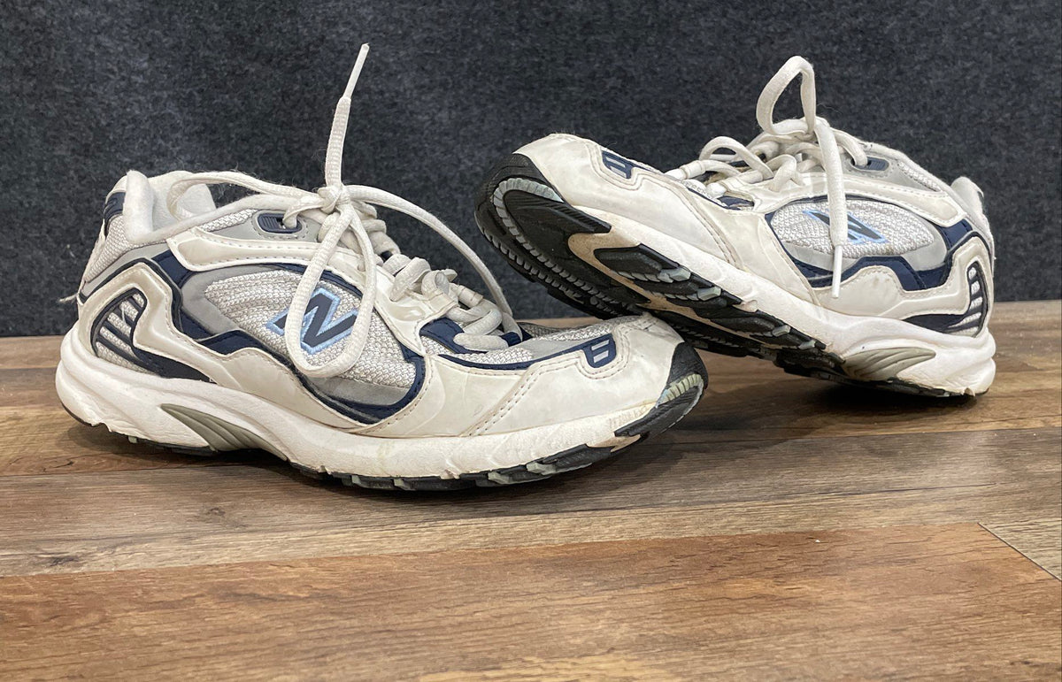 New Balance 408 Women's White Grey Navy Running Shoes Size 8