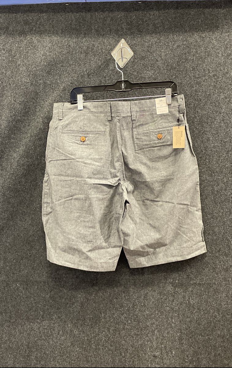 J. Crew Men's Rivington Grey Chambray 11" Inseam Shorts Sz 34 NWT