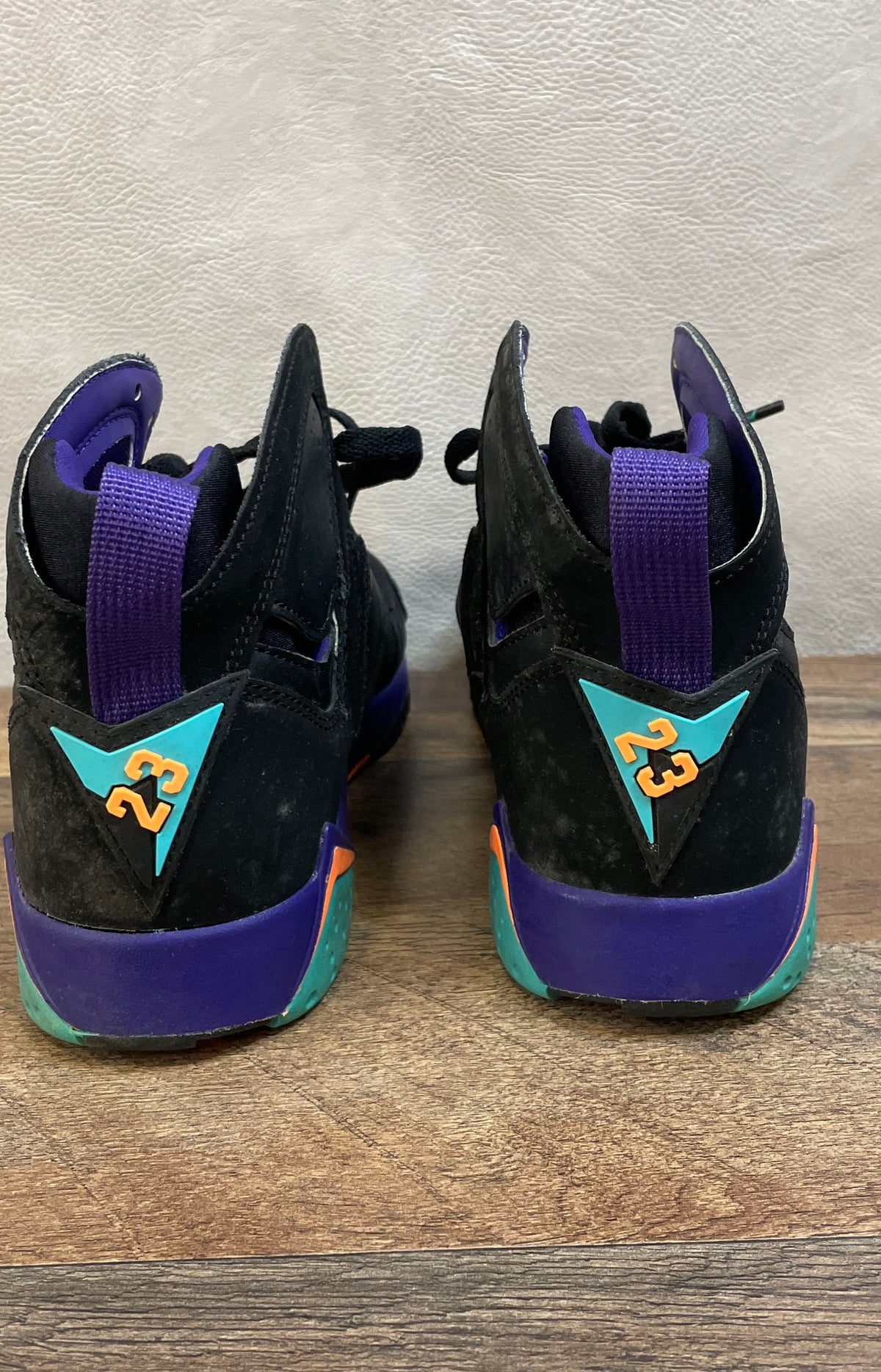 Nike Air Jordan 7 Retro Nothing But Net Sweater Black Teal GS Size 8Y