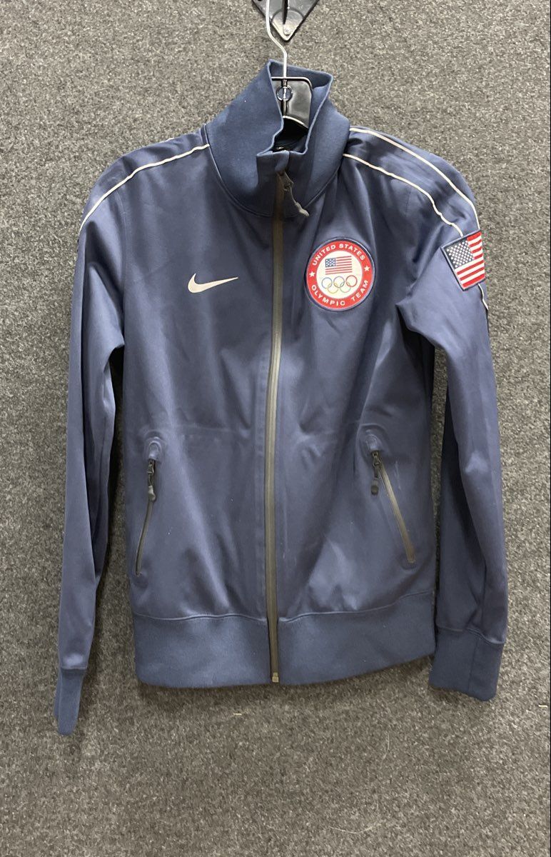 Nike Men's USA Olympic Team Track Jacket Navy Blue Full Zip USOC Sz M