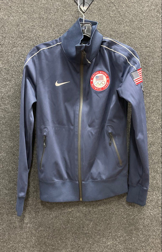 Nike Men's USA Olympic Team Track Jacket Navy Blue Full Zip USOC Sz M
