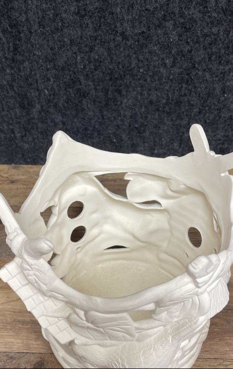 Vintage Scioto '88 Ceramic Bisque Birdhouse Candle Votive Holder Ready to Paint
