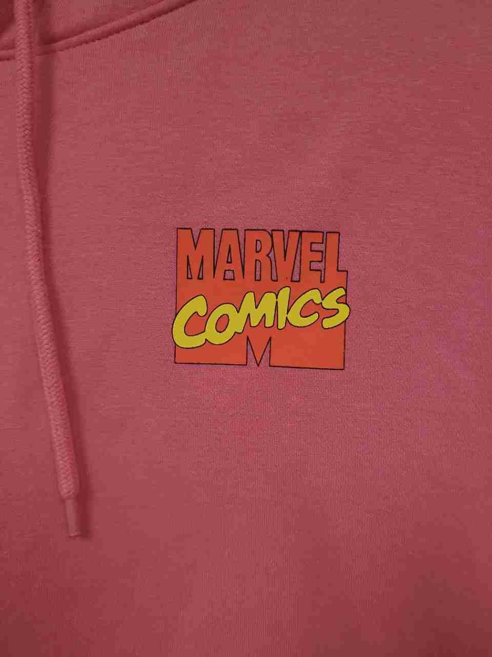 H&M Marvel Men's Pink Graphic Hoodie Supernatural Characters Logo Sz S