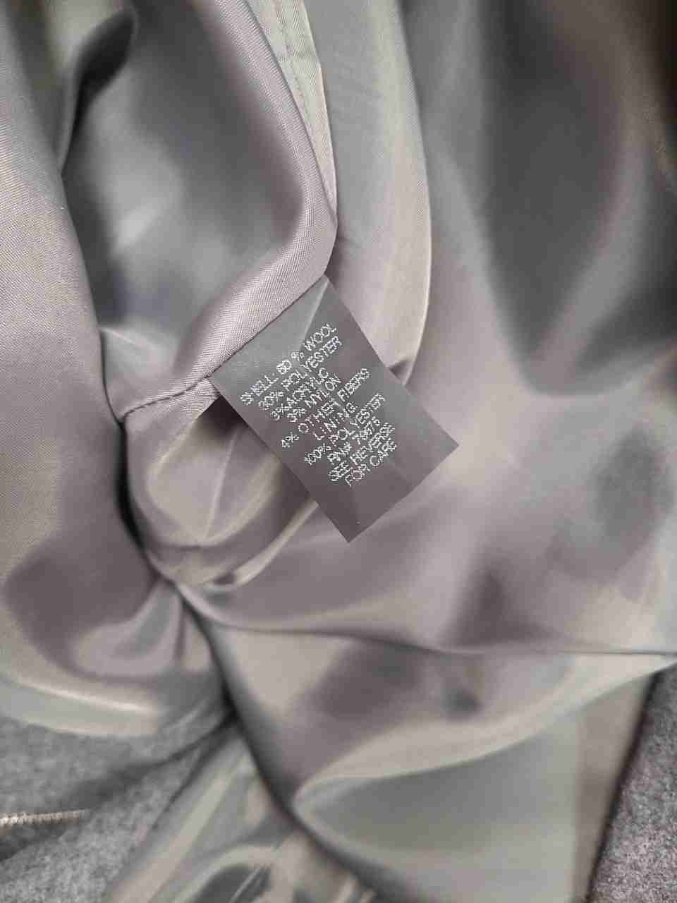 Tower by London Fog Women's Gray Wool Blend Hooded Full Zip Car Coat Size XL