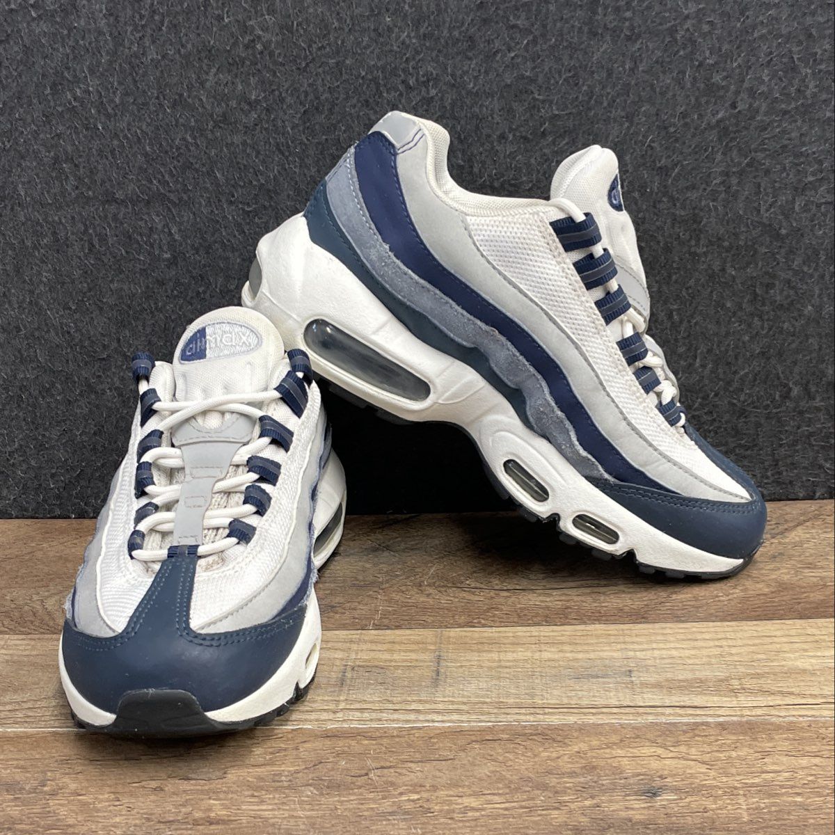Nike Air Max 95 Navy Grey White Lifestyle Running Sneakers