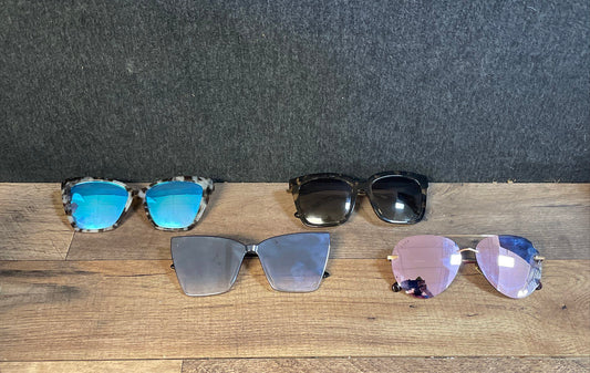 DIFF Women's Sunglasses Lot of 4 Becky Bella Cruz Goldie Tortoise Aviator