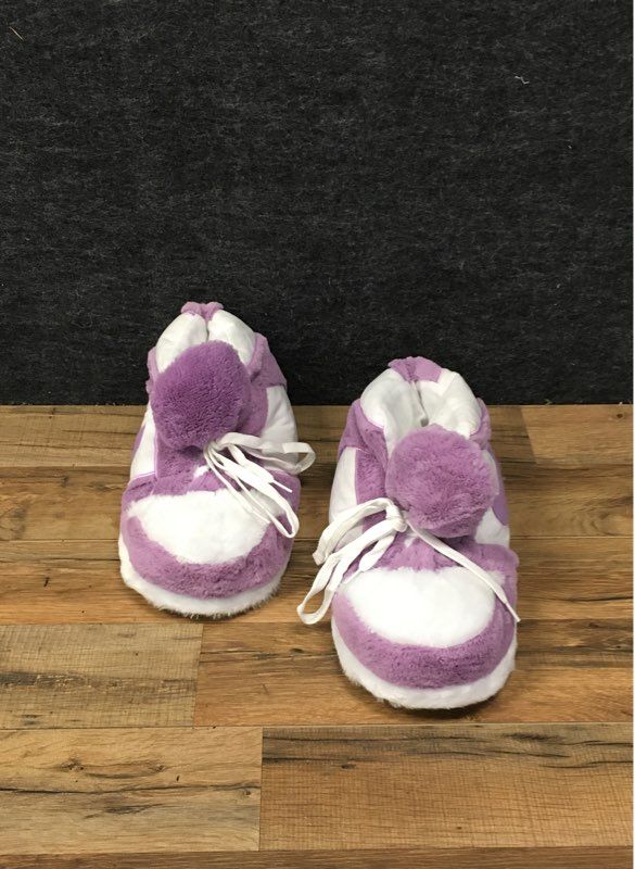Unbranded High Top Sneaker Slippers Purple White Plush One Size Fits Most 36-46