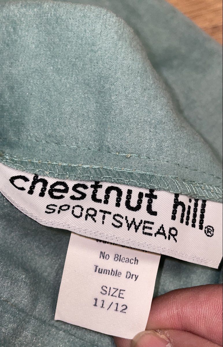 Vintage 90s Chestnut Hill Women's Mint Green 2 Piece Pant Suit Blazer Sz 11/12