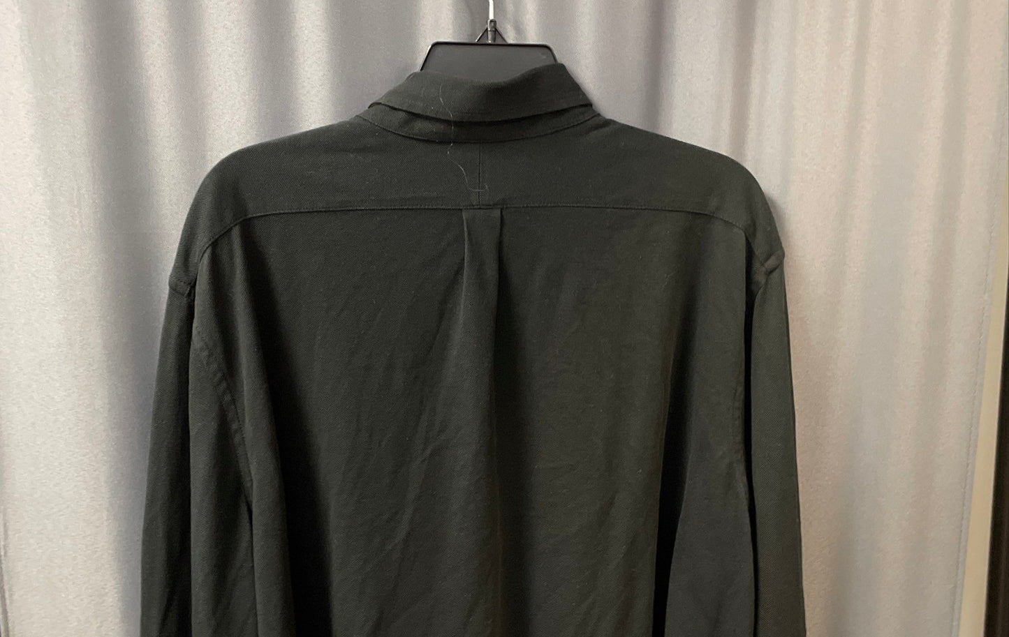 Ralph Lauren Men's Black Knit Oxford Long Sleeve Button Down Shirt Size XXL