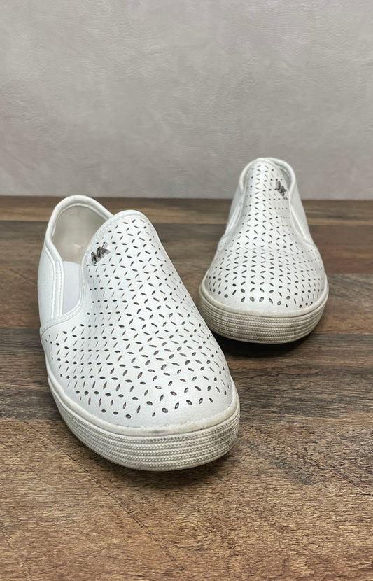 Michael Kors Eithne White Perforated Slip-On Sneakers Size 4