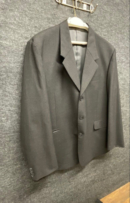 Vintage 90s Lombardi & Co Men's Dark Grey 2-Piece Suit Blazer Trousers