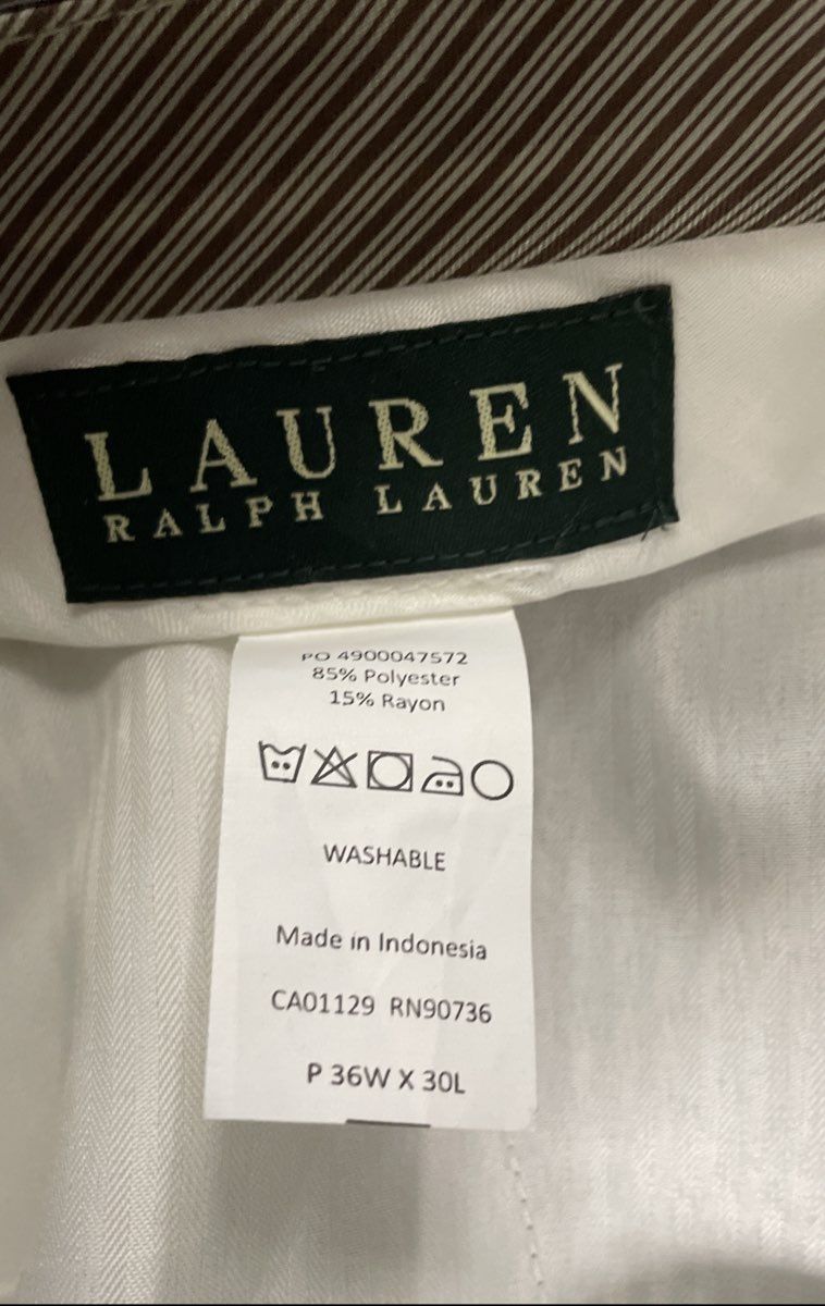 Lauren Ralph Lauren Men's Grey Dress Pants Flat Front Washable NWT Sz 36x30