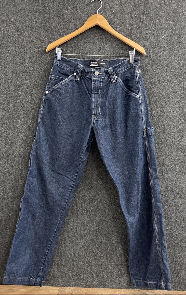 Levi Strauss Signature Men's Dark Wash Blue Carpenter Jeans 100% Cotton 30x30