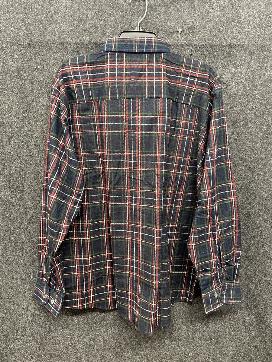 Vintage 90s Haband Plaid Flannel Button Up Shirt Two Pocket Sz XL
