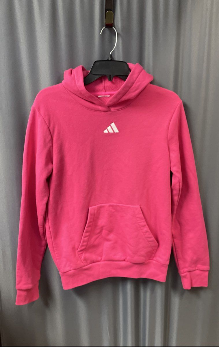 Adidas Women's Pink Fleece Sweatsuit Hoodie Joggers 2 Piece Set Sz S