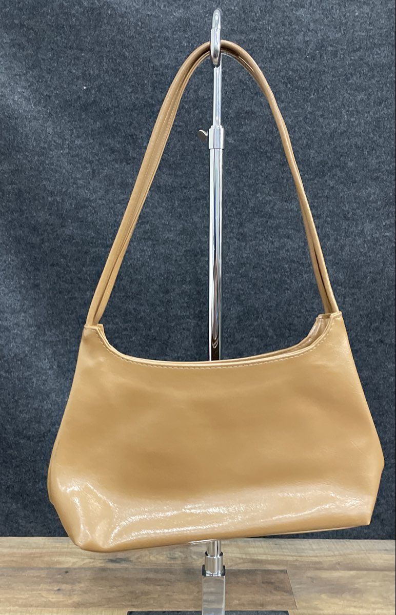 Unbranded Vintage 90s Tan Brown Faux Leather Baguette Shoulder Bag